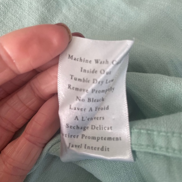 Frank & Eileen Mint Green Collared Shirt, Eileen, Size S - Picture 6 of 8